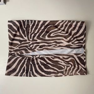 Cut out tub top zebra